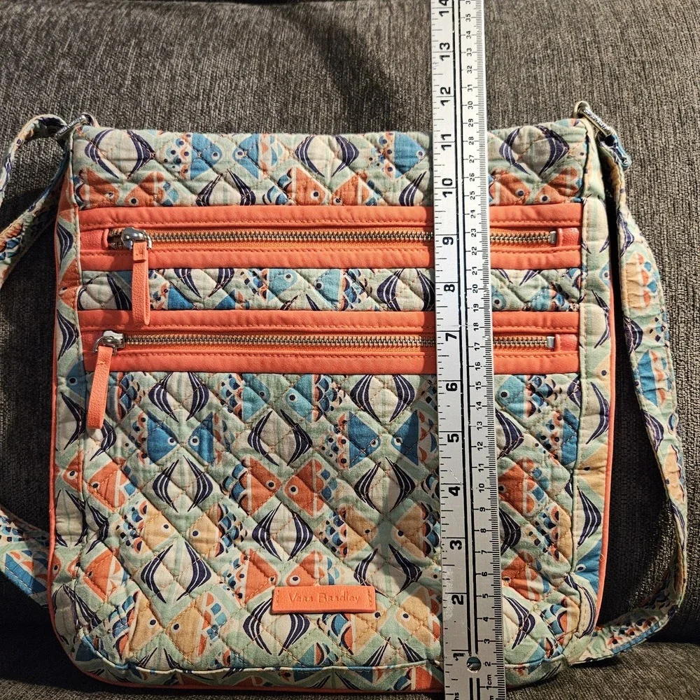 Vera Bradley Iconic Triple‎ Zip Hipster Go Fish